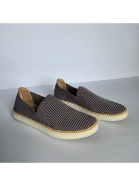 UGG Sammy Women’s 7 Gray Knit Slip On Sneakers Casual Comfort Shoes 1112259